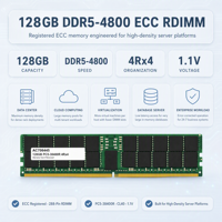 Mémoire serveur AC706445 128 Go DDR5-4800 ECC PC5-38400R 288 broches 1.10V Reg DIMM pour simulation de risque et nœud de cluster