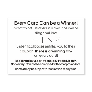 Tarjetas de Rascar de Papel con Diseño Personalizado, Impresión Flexográfica, Nuevas Ideas Pequeñas, Sorteo de la Suerte - Product Image 5