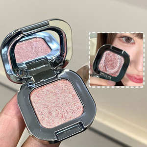 Paleta de sombras de ojos individuales al por mayor con etiqueta privada, estuche metálico plateado, brillo brillante, maquillaje de ojos monocromático, <span class=keywords><strong>precio</strong></span> al por mayor - Product Image 3