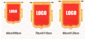 Banderines Triangulares de Tela Premium de Alta Calidad con Flecos Dorados, Asta de Fibra de Carbono, Logotipo Personalizado, Logros Corporativos, Marca - Product Image 5