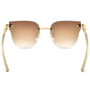 <span class=keywords><strong>2023</strong></span> diamant corne de <span class=keywords><strong>taureau</strong></span> naturellement sans monture lunettes en vrac vert sans monture lunettes de soleil en gros prix compétitif lentille en nylon lunettes de soleil - Product Image 5