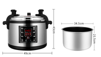 Cuisinière à pression multifonction électrique programmable numérique en acier inoxydable 4,1-5 L, avec intérieur antiadhésif, pour usage domestique