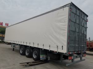 Semi-remorque fourgonnette isolée en acier de haute qualité avec côtés de rideau Marque Fuwa 50000kg Charge utile 2/3/4 Options d'essieu à vendre - Product Image 3