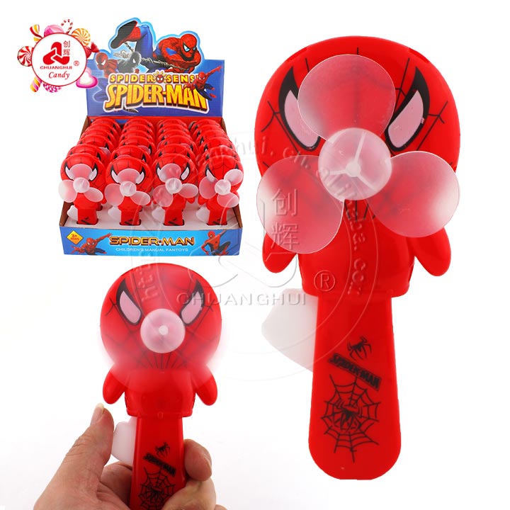 Summer children's Spider Man hand crank Cheap small fan handheld Student portable cartoon Fan Manual Fan toy