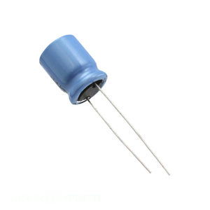 ตัวเก็บประจุแบบ Through Hole ยี่ห้อ Manufacturer Channel รุ่น 220 uF CAP ALUM 220UF 20% 50V RADIAL TH UKA1H221MPD1TD - Product Image 1