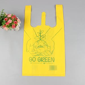 Precio bajo, venta al por mayor, ecológico, reutilizable, supermercado, W, bolsa de compras cortada, bolsa de camiseta no tejida - Product Image 5