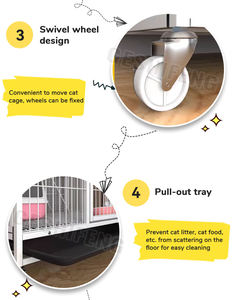 Son tasarım Pet büyük katlanır kafes demir tel Pet kediler köpekler için katlanabilir ulaşım kafesleri - Product Image 3