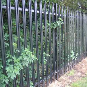 Clôture de palissade en acier W/D <span class=keywords><strong>plaque</strong></span> simple/triple pointu noir palissade clôture de sécurité pour parc jardin - Product Image 6