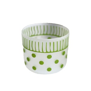 Tasse à café en verre givré de style japonais, motif coloré, tasse individuelle - Product Image 5