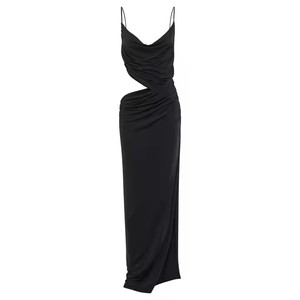 Vestito aderente da donna vestito da donna <span class=keywords><strong>con</strong></span> bretelle ritagliate <span class=keywords><strong>con</strong></span> bretelle tinta unita <span class=keywords><strong>con</strong></span> lato alto Modulare Casual senza schienale lungo abito aderente - Product Image 6