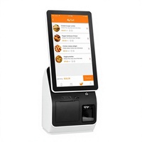 Kiosque de commande automatique alimenté par l'IA avec écran tactile de 15,6 pouces, terminal de point de vente pour restaurants modernes