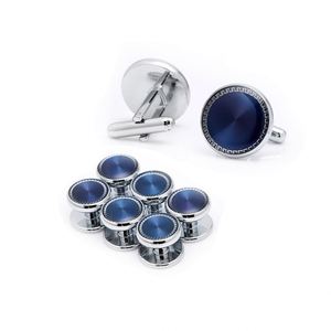 Gemelos de camisa francesa de gama alta para hombre, conjunto de hebilla pequeña de Metal chapado ecológico, regalos de negocios promocionales de nuevo estilo - Product Image 2