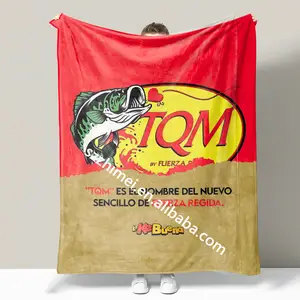 2023 custom new design TQM Fuerza Regida European and American Style Plush Towel Blanket