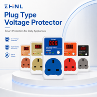 Protecteur de tension domestique sûr et économe en énergie avec affichage numérique LED, protection contre les surtensions de type G (norme britannique) ZHNL