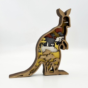 Tượng gỗ chạm khắc 3D nhiều lớp, tranh ngựa, đồ thủ công động vật biển, trang trí nhà cửa, khuyến mãi nóng 2025 - Product Image 6