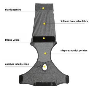 애완 동물 생리 의류 수술 복구 세트 의류 개 옷 가운 보호 상처 피부 질환 강아지 기저로 감소 - Product Image 6