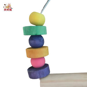 Đồ chơi chim vẹt bền và vui nhộn bằng gỗ, giá đỡ đu quay nhiều màu sắc, nhà cung cấp đồ chơi cho chim - Product Image 3