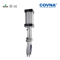 Vanne à guillotine pneumatique à disque en acier inoxydable 304 COVNA B2Bclearance Sale, AC220V DN50, vanne à guillotine ANSI