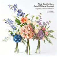 Bouquet de fleurs séchées de luxe haut de gamme, style rétro, avec hortensias, roses et jasmin, pour mariage, Noël et décoration de table.
