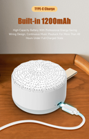 Machine à bruit blanc intelligente avec chargement USB, capteur de pleurs de bébé, aide au sommeil, veilleuse chaude pour chambre d'enfant avec réglage de minuterie