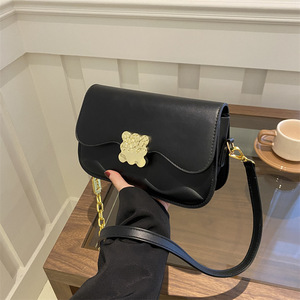 Nouveau sac à main en cuir PU pour femmes Sac à bandoulière unique carré ondulé pour femmes - Product Image 4