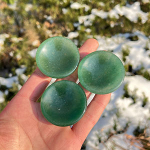 Cuencos de Cristal Natural Curativo al por Mayor, Artesanías de Piedra Tallada, Cuenco Redondo Pulido de Aventurina Verde para Decoración - Product Image 2