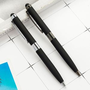 Bolígrafo de Metal Negro Mate Personalizado 2026, Bolígrafo de Acero Inoxidable con Punta Giratoria, Regalo Promocional con Logotipo Impreso - Product Image 2