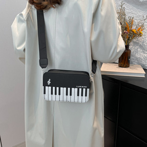 Personalized Piano Bag Korean Style Fashion Contrasting Color Single Shoulder Crossbody <strong>Small</strong> square Bag - Product Image 5