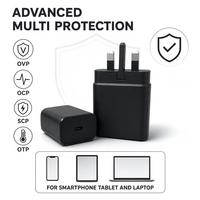 Adaptador de Corriente de Carga Rápida PD 45W PD 3.0 con Protección OVP, Enchufe Europeo y Puerto Tipo-C para S21 22 23 24