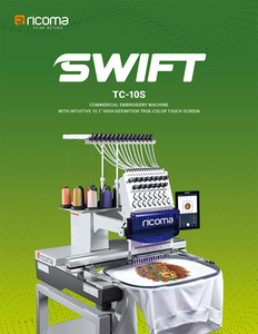 Máquina de Bordado Computarizada <span class=keywords><strong>RiCOMA</strong></span> TC-1501 de un Cabezal con 12/15 Agujas para Bordado de Camisetas/Plano/Gorras de Uso Comercial - Product Image 2