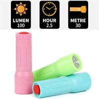 Lampe torche LED promotionnelle, mini lampe de poche 9 LED en plastique pour enfants