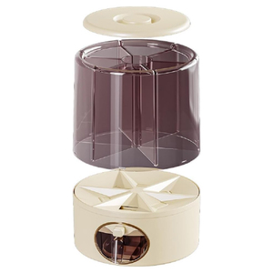 Organizador de Cocina Transparente de Plástico con 6 Compartimentos para Almacenamiento de Alimentos Secos, Contenedor Giratorio para Arroz - Product Image 5