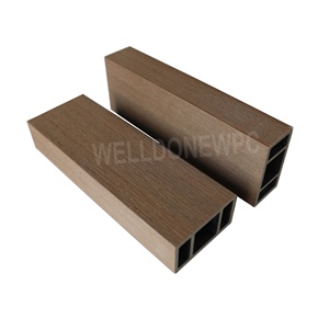 60x42mm/100x50mm WPC Profile Ceilling Matériaux de décoration extérieure Faisceau WPC pour décoration intérieure extérieure - Product Image 5