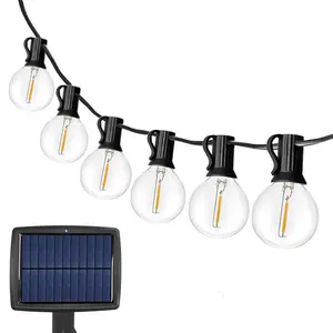 Luzes de corda para festas, luzes de corda LED solares para acampamento, luzes decorativas movidas a energia solar