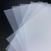Feuille de plastique polypropylène (PP) mate givrée, 0,5 mm, 1 mm, 2 mm, translucide, pour impression et thermoformage