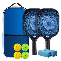 Raquette de pickleball légère en fibre de verre, noyau de 13 mm, technologie de mousse EVA sur les bords, contrôle, puissance, équilibre pour les professionnels