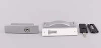 Poignée de porte factice carrée Rosette Intérieur Alliage de zinc Plaqué chrome Serrure de porte avec clé Fonction étanche KangGuan