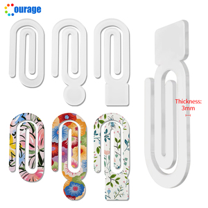 New Acrylic trống thăng hoa giấy Clip lớn kích thước nhỏ Acrylic Bookmark khoảng trống bán buôn giấy Clip - Product Image 6