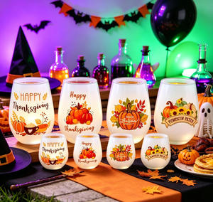 <span class=keywords><strong>Verres</strong></span> <span class=keywords><strong>à</strong></span> <span class=keywords><strong>vin</strong></span> sans pied personnalisés de qualité supérieure avec motif Halloween – Jolies coupes en forme d'œuf pour les fêtes - Product Image 6