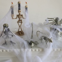Horreur Halloween Animal Squelette Décoration Simulation Plastique Corbeau Souris Scorpion Crâne Os Costume pour Décorations De Fête