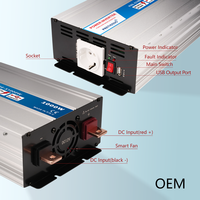 Pretiosus onduleur 1000W convertisseur de puissance à onde sinusoïdale pure 12V DCto220V convertisseur ca pour camion à domicile avec port USB 5V/3.1A intégré