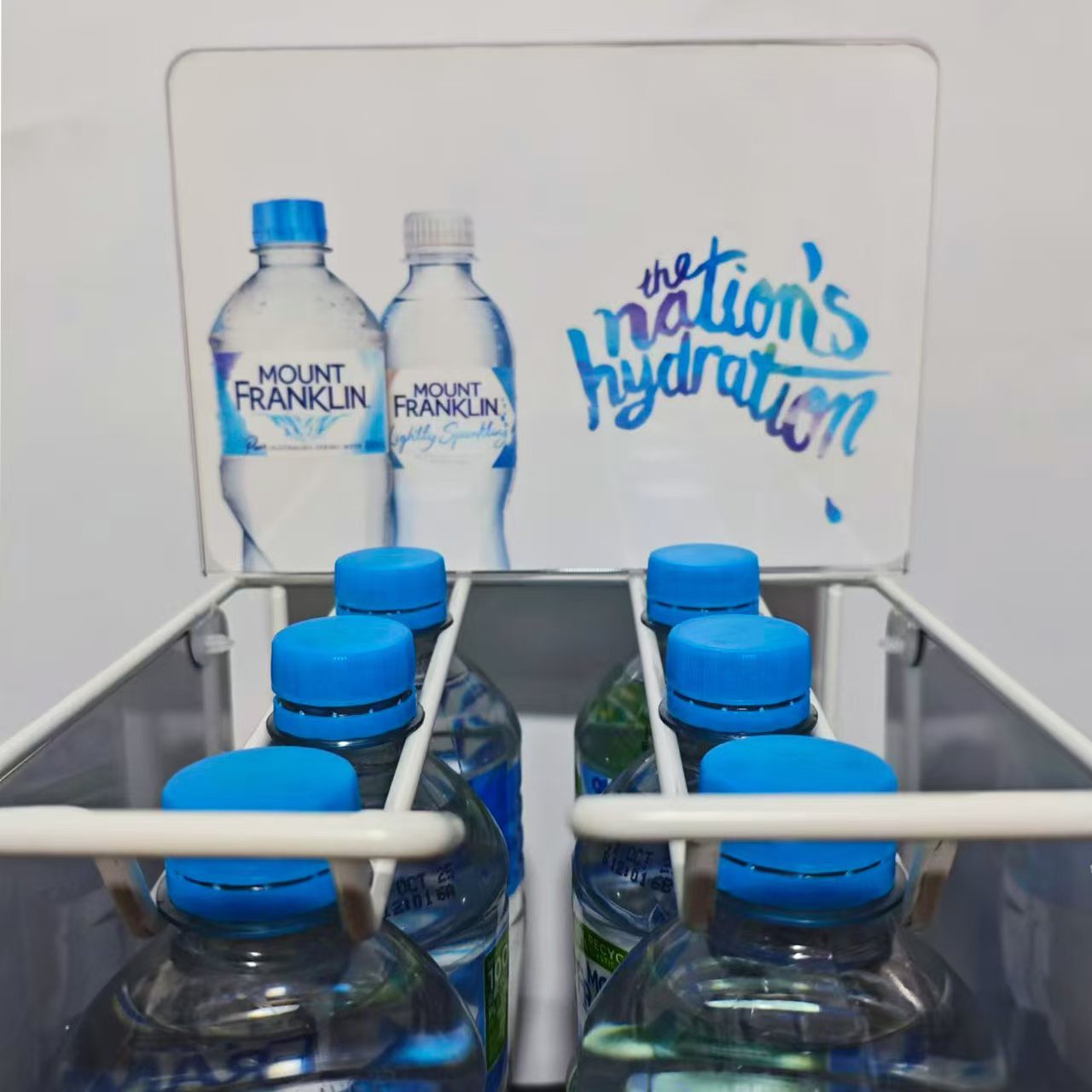 Mineral Water Advertising Display Stand Iron Wire Drinking Bottle Racks Beverage Metal Shelf for Counter Top for Retail — view 6