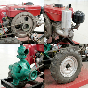 Pompe à eau centrifuge <span class=keywords><strong>mobile</strong></span> à moteur diesel entraînée par courroie avec châssis de remorque à 2 roues pour l'irrigation agricole - Product Image 6