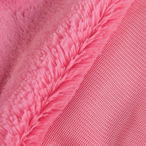 Hot Bán 100% Polyester Lông Cừu Vải Thoải Mái Mềm Mại PV Chải Cho Cô Gái Warp Dệt Kim Chăn - Product Image 5