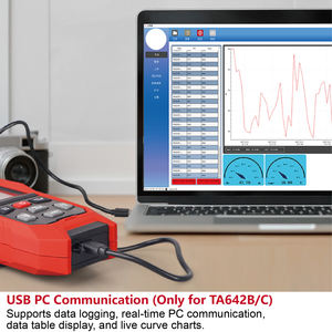 TA640A/641A/642A medidor <span class=keywords><strong>USB</strong></span> de fluxo de ar e velocidade em dutos HVAC com registro anemômetro portátil - Product Image 5