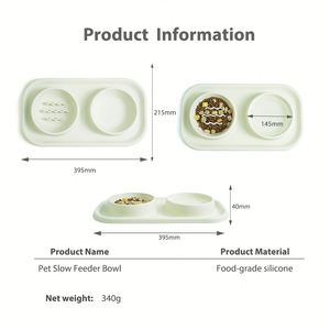 ปลอดสาร BPA ซิลิโคนเกรดอาหารสำหรับสัตว์เลี้ยง ชามอาหารแบบใช้ได้สองแบบ ปลอดภัย ปลอดสารพิษ จานอาหารสำหรับสุนัขและแมว อุปกรณ์สำหรับสัตว์เลี้ยง - Product Image 5