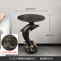 C041 Table basse haut de gamme en forme de cheval de mer et dauphin, petite, écologique, résistante aux UV et aux intempéries, pour la maison, le bureau, l'hôtel, le jardin