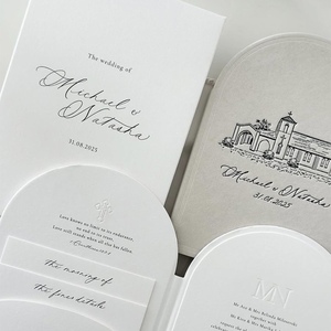Suite di Inviti di Nozze di Lusso Trasparenti, Biglietti di Nozze Glamour, Biglietti di Auguri in Cartoncino all'Ingrosso, Carta per Inviti di Nozze - Product Image 1