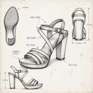 Sandales sexy pour femme à talon carré et plateforme, à bout ouvert, avec lanières croisées et bride de cheville, ornées de <span class=keywords><strong>paillettes</strong></span> champagne et de finitions dorées, pour mariée, grandes tailles, avec soutien de la voûte plantaire - Product Image 4
