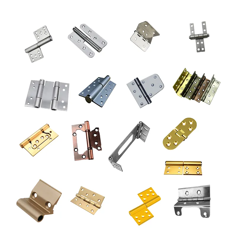 Factory Selling Gold Plated Nickle Plated Powder Coated Metal Pivot Hinge Furniture Hinges For Heavy Doors